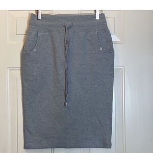 Spiegel Sportive Cotton Knit Light Gray 95% Cotton Blend Top Women Skirt Size M